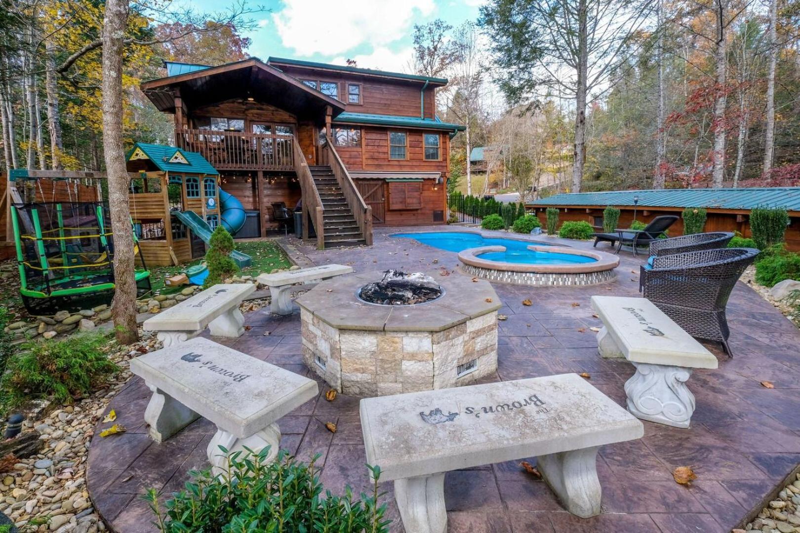 Pitter Patter Swimming Pool Ht Near D'Town Villa Gatlinburg Ngoại thất bức ảnh
